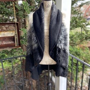 Faux fur sleeveless vest